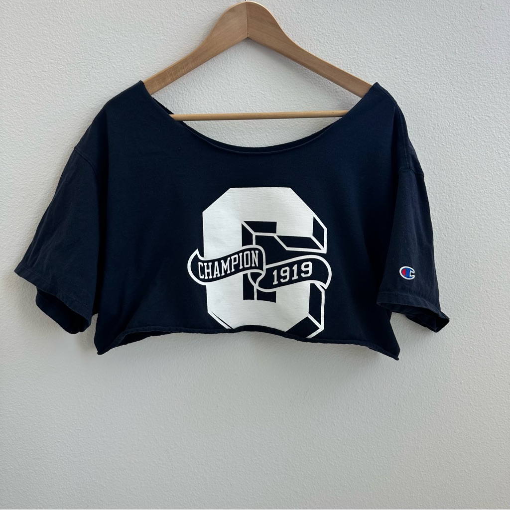 Champion Off The Shoulder Cropped Tee